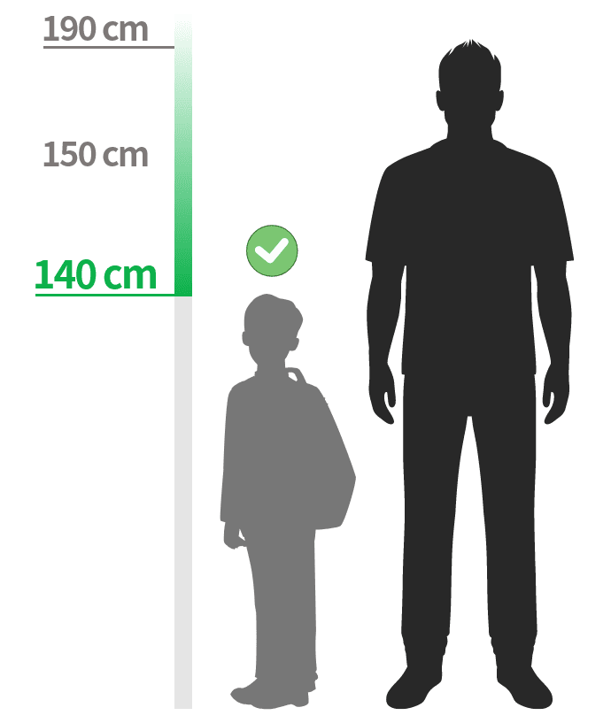 키 140cm ~ 190cm