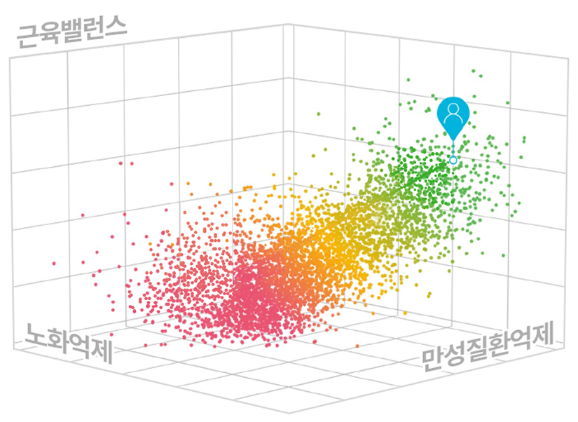 근육밸런스, 노화억제, 만성질환역제 표본