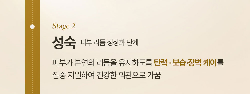 Stage2 성숙 피부 리듬 정상화 단계