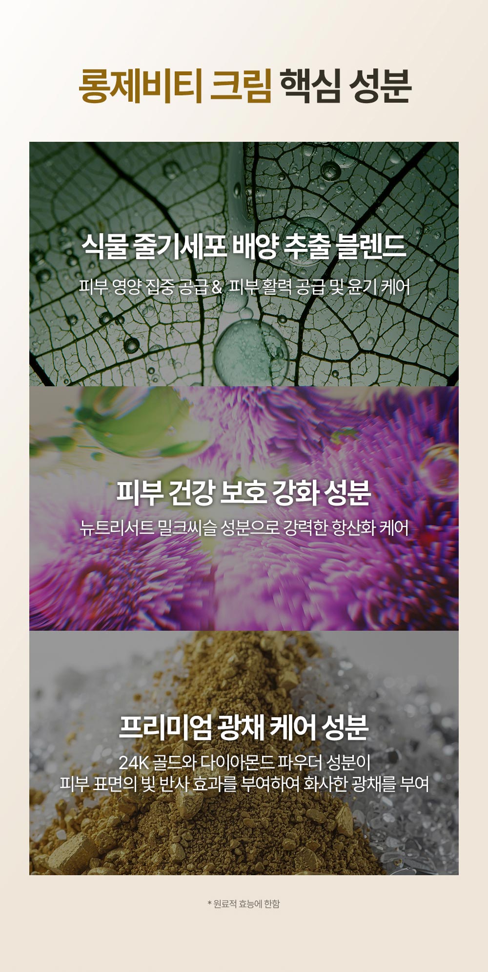 롱제비티 크림 핵심 성분