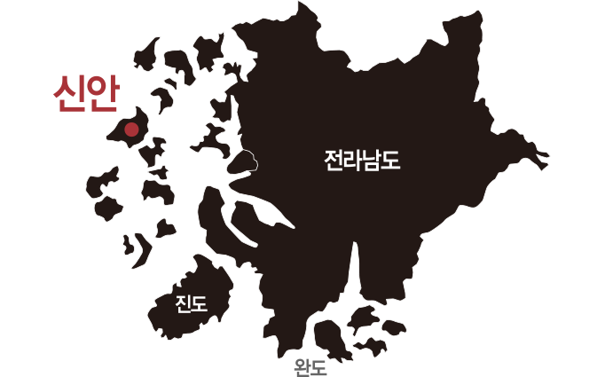 전라남도 신안 지역 지도